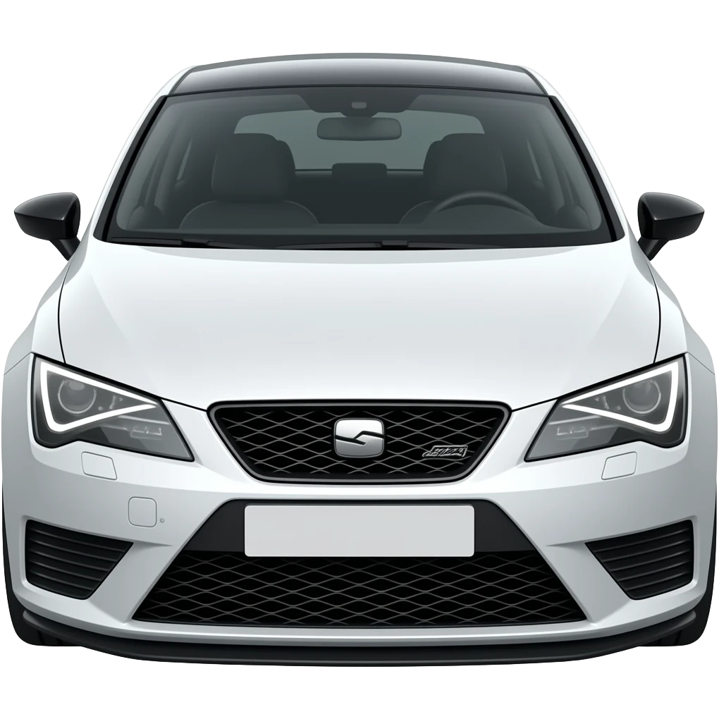 Seat Leon cupra  car white emoji
