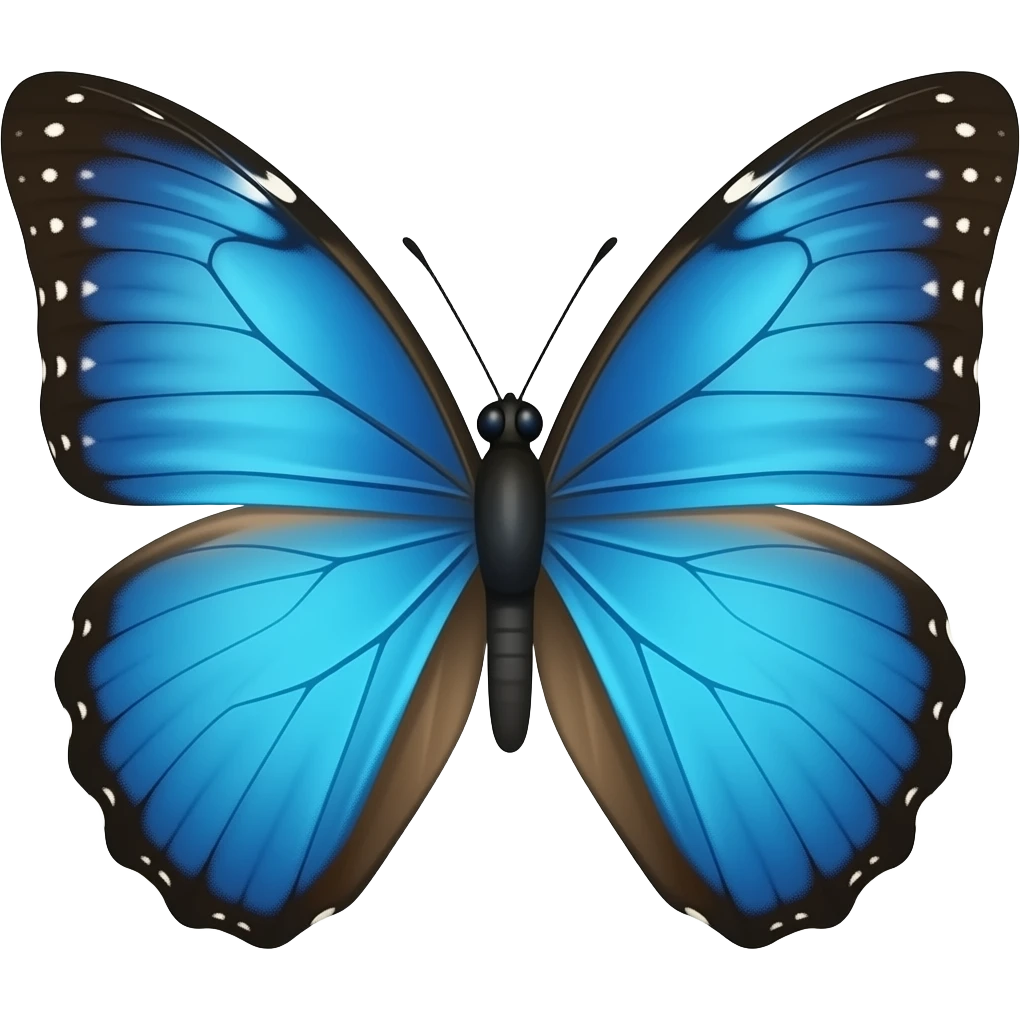 Mariposa azul emoji