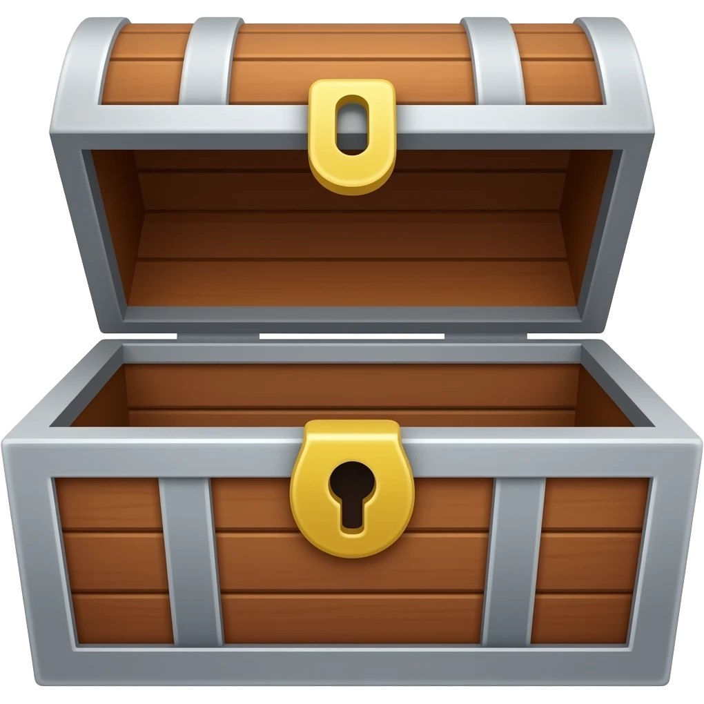 Empty Treasure Chest Facing Forward emoji