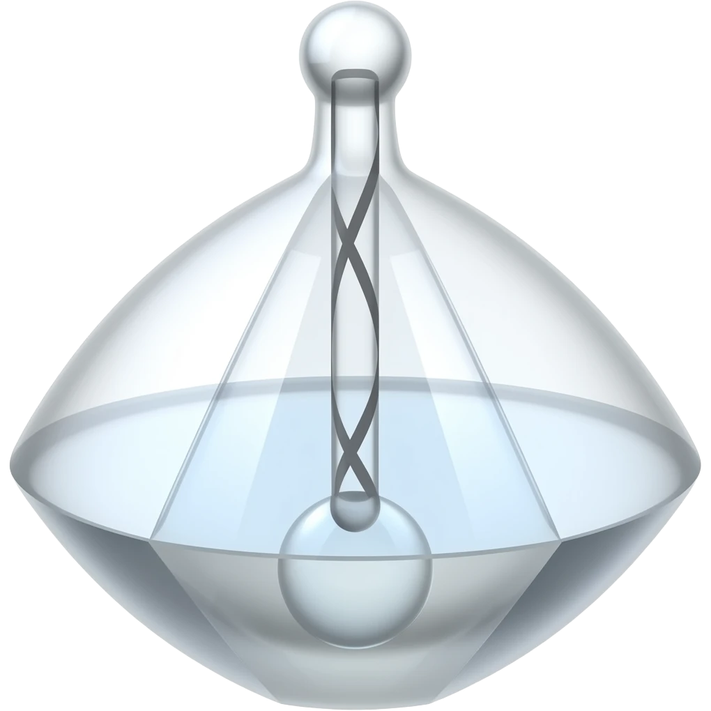 pendule de radiesthésiste en cristal emoji