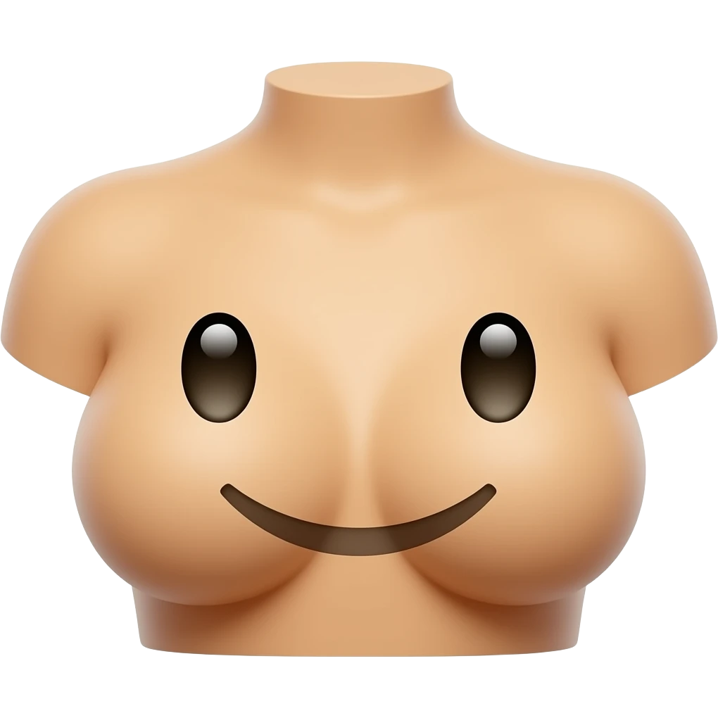 اريد ايموجي صدر مرأة بدون ملابس emoji