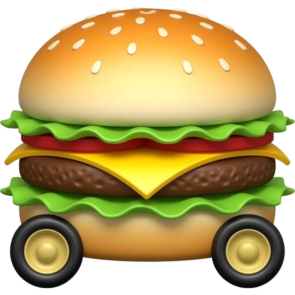 🍔 on wheels emoji