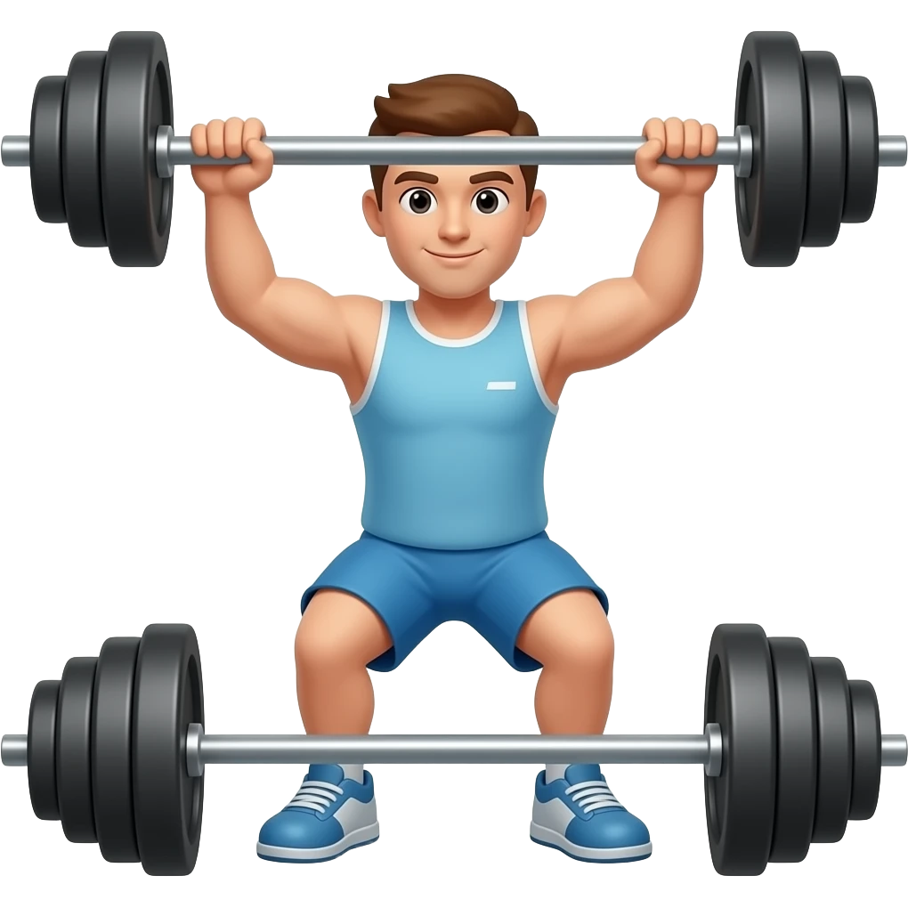 levantando pesas hombre emoji