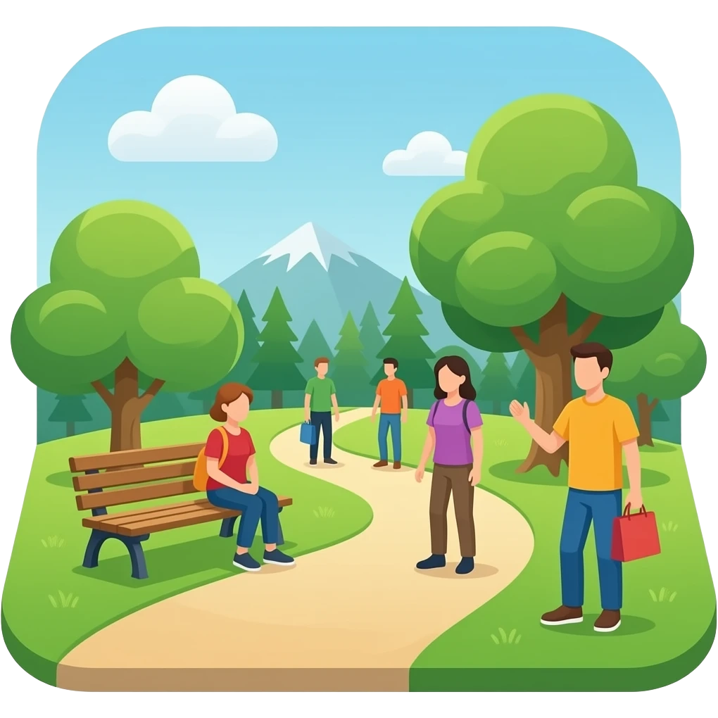 park visitors icon emoji