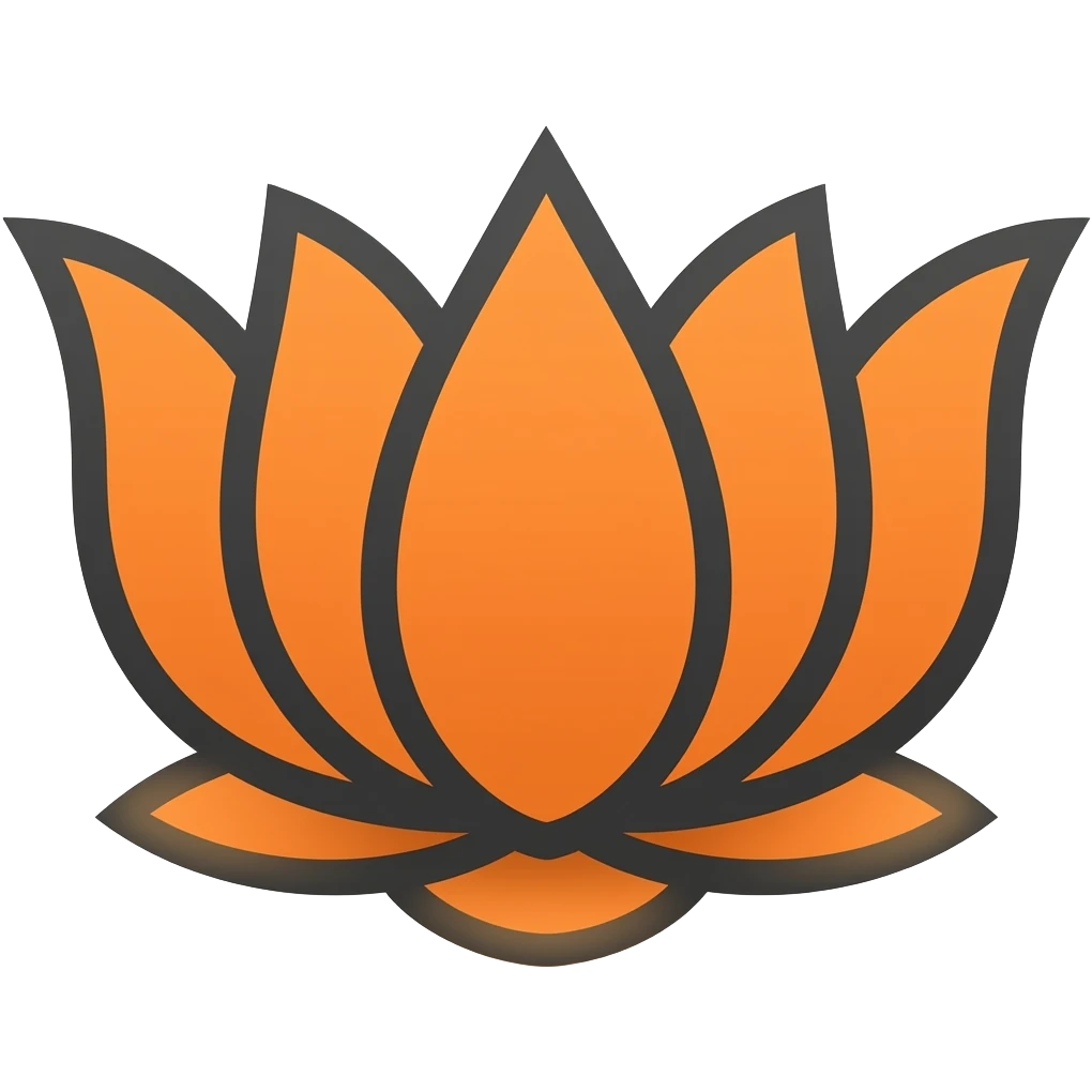 Bjp orange Lotus emoji emoji