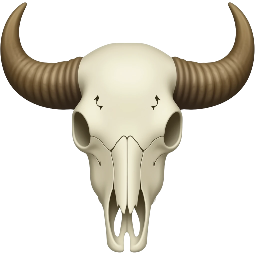 Buffalo skull emoji