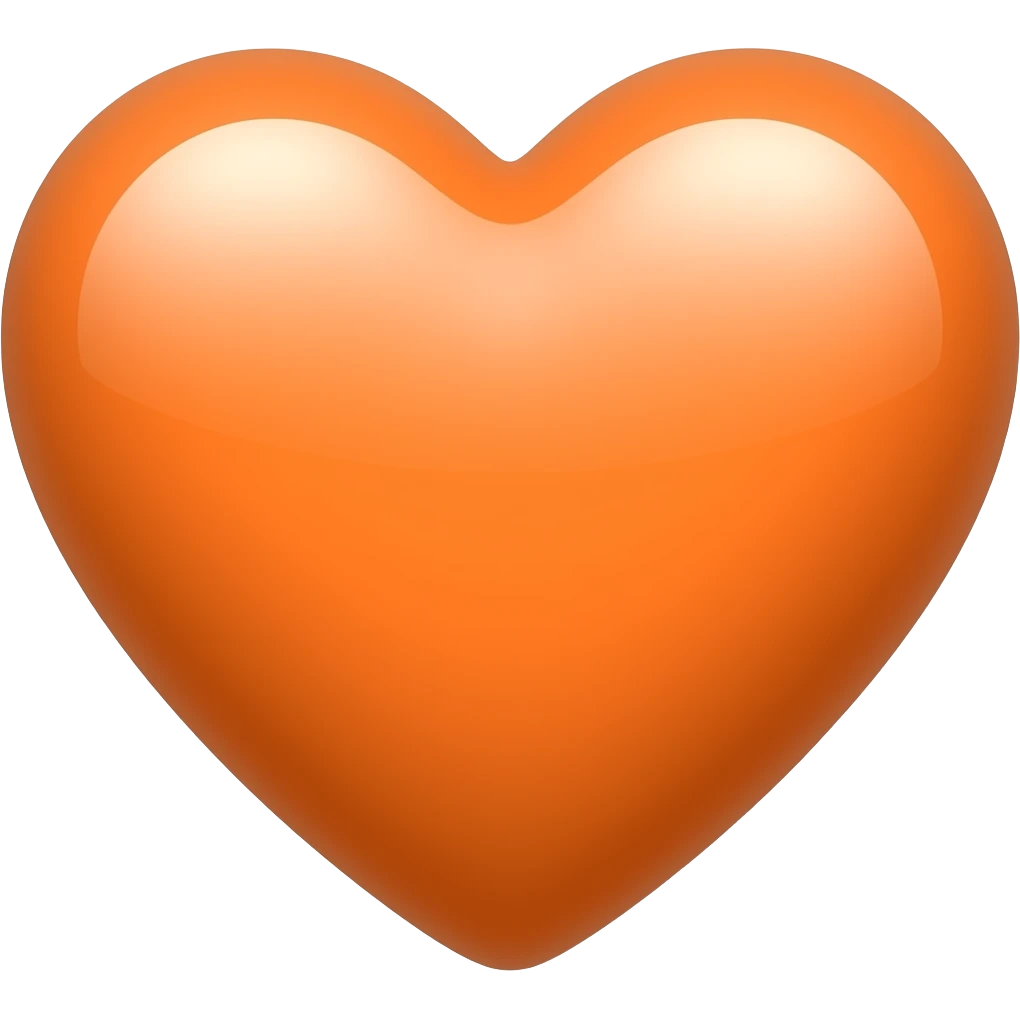orange hear emoji
