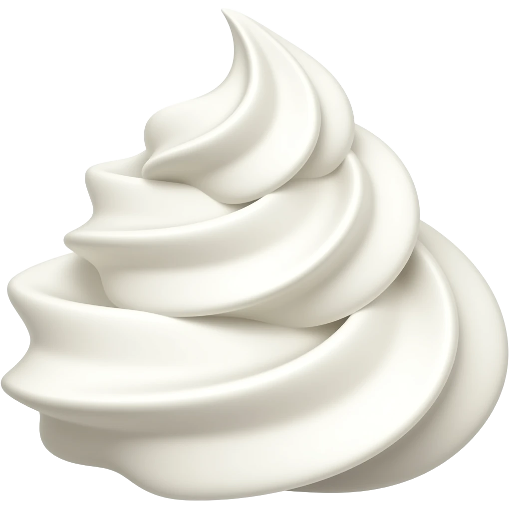 White cream swirl emoji emoji