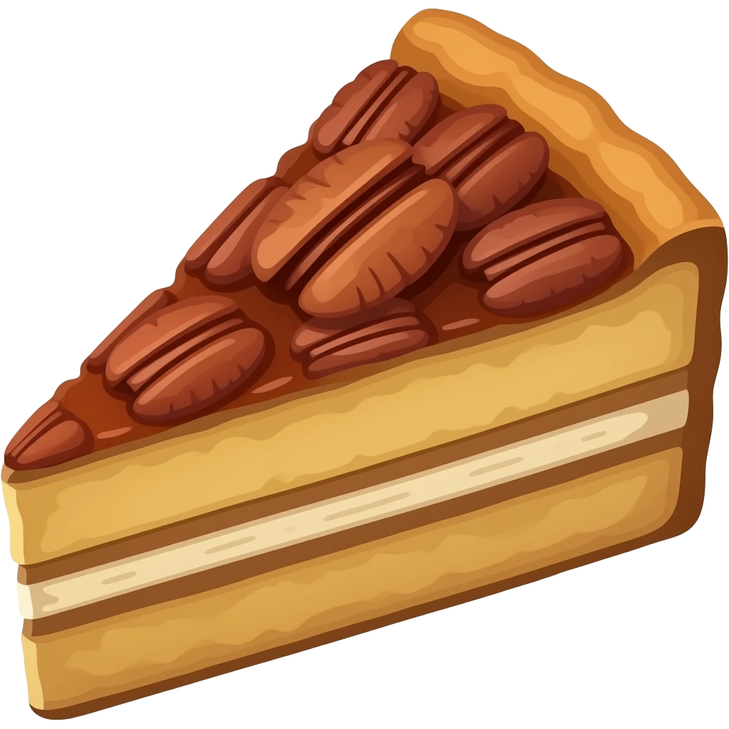 Pecan cake slice emoji