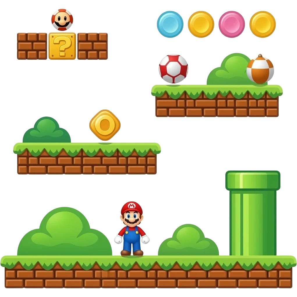 Make a working game with platforms emoji