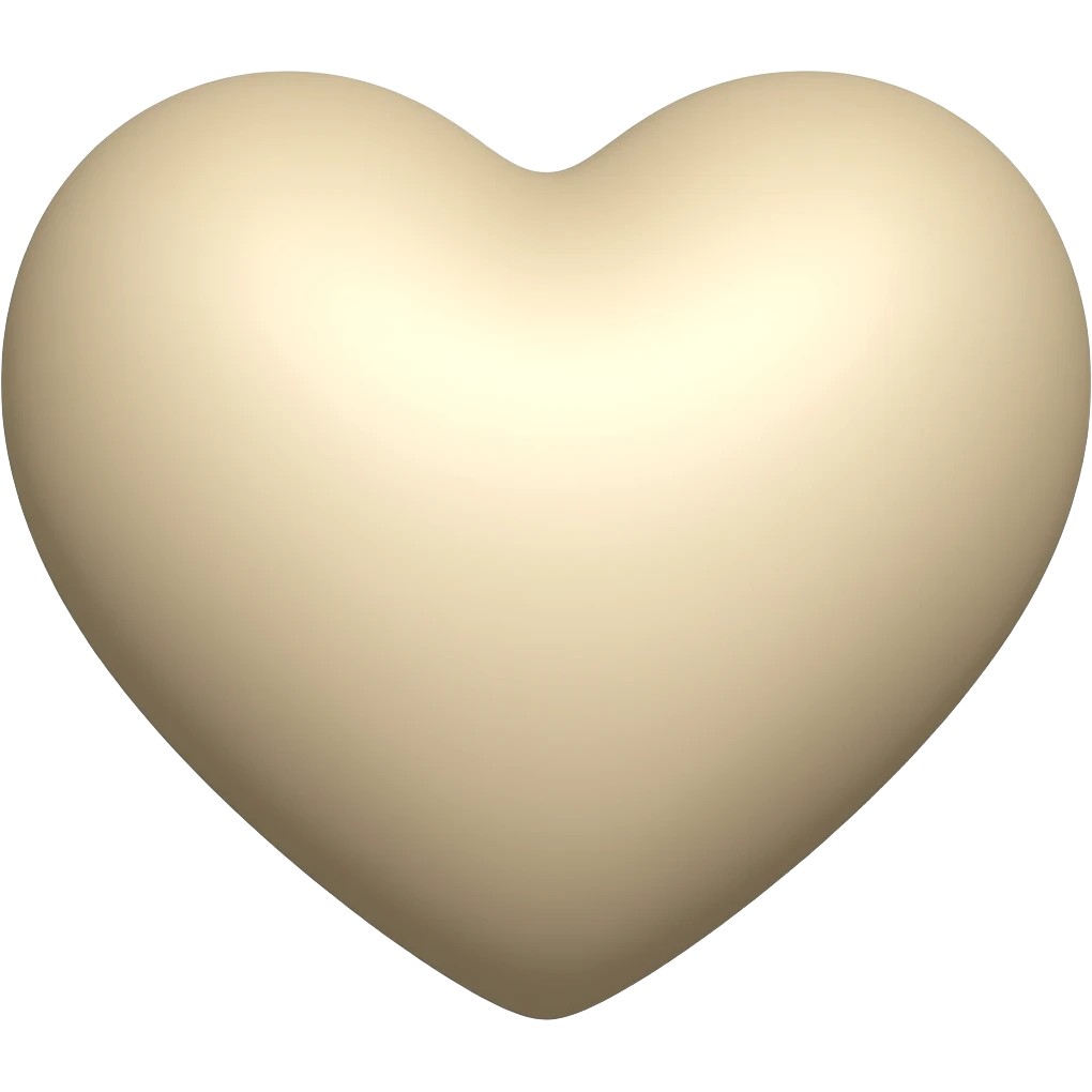 Beige heart emoji