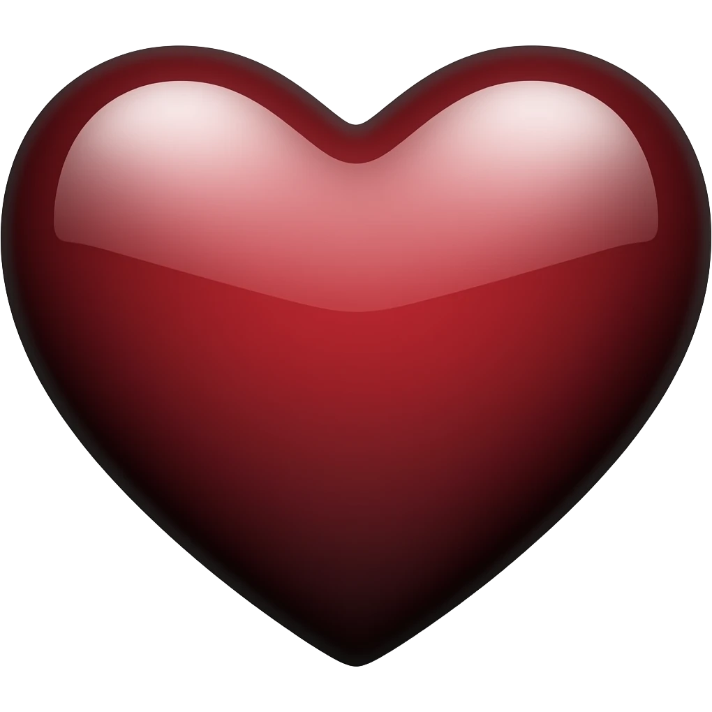 Black and red heart emoji