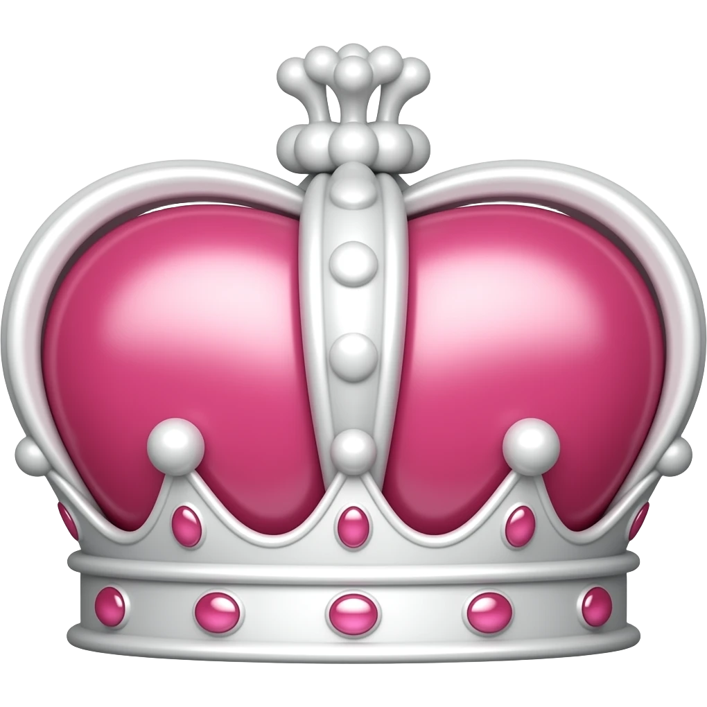 pink and white crown tiara emoji