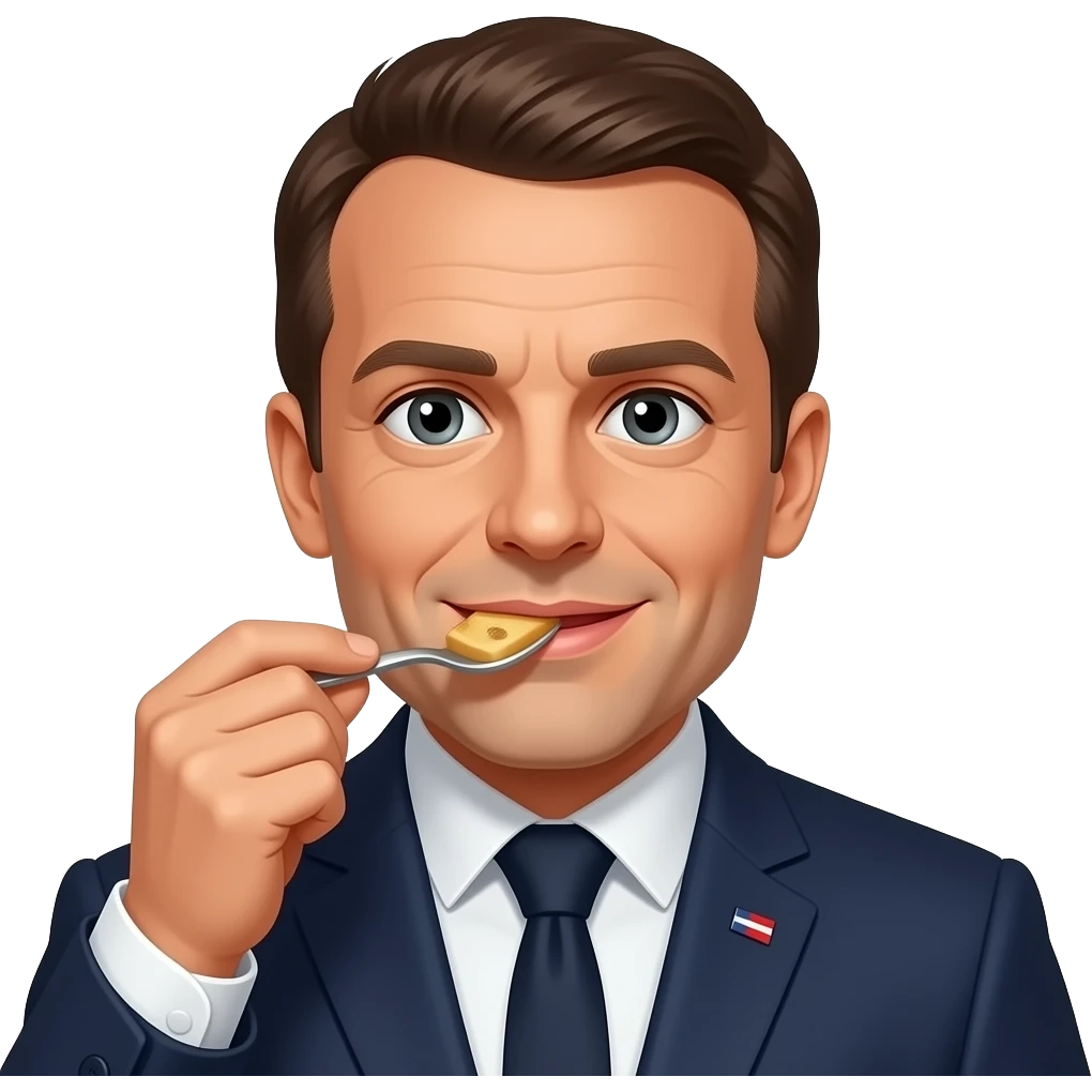 Macron qui mange un humain emoji