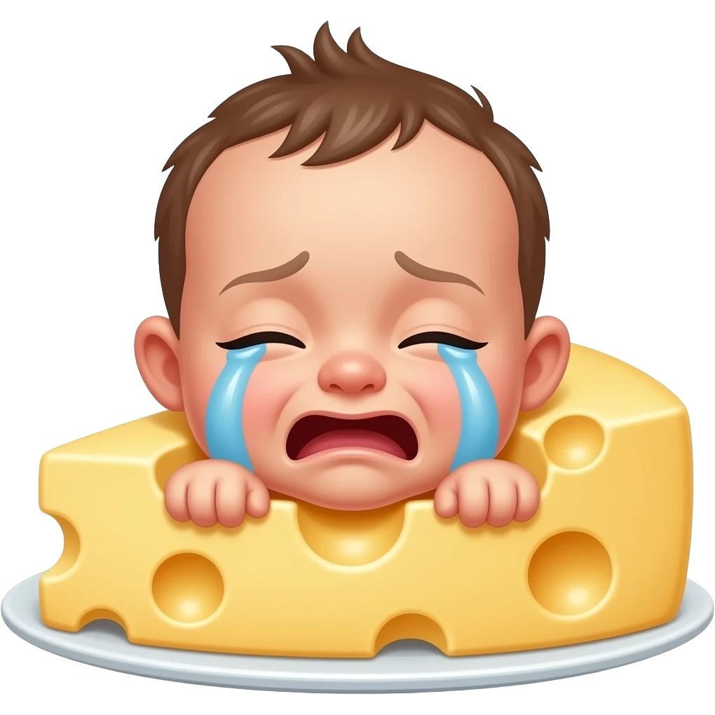 Малыш плакать сыр emoji