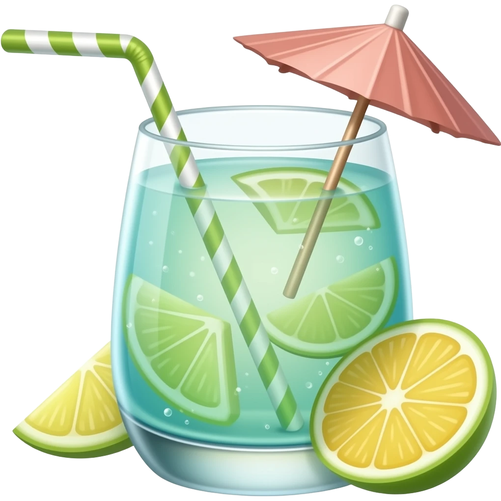 beach cocktail emoji, with a tiny umbrella emoji