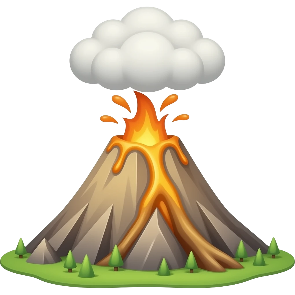 volcano only no background emoji