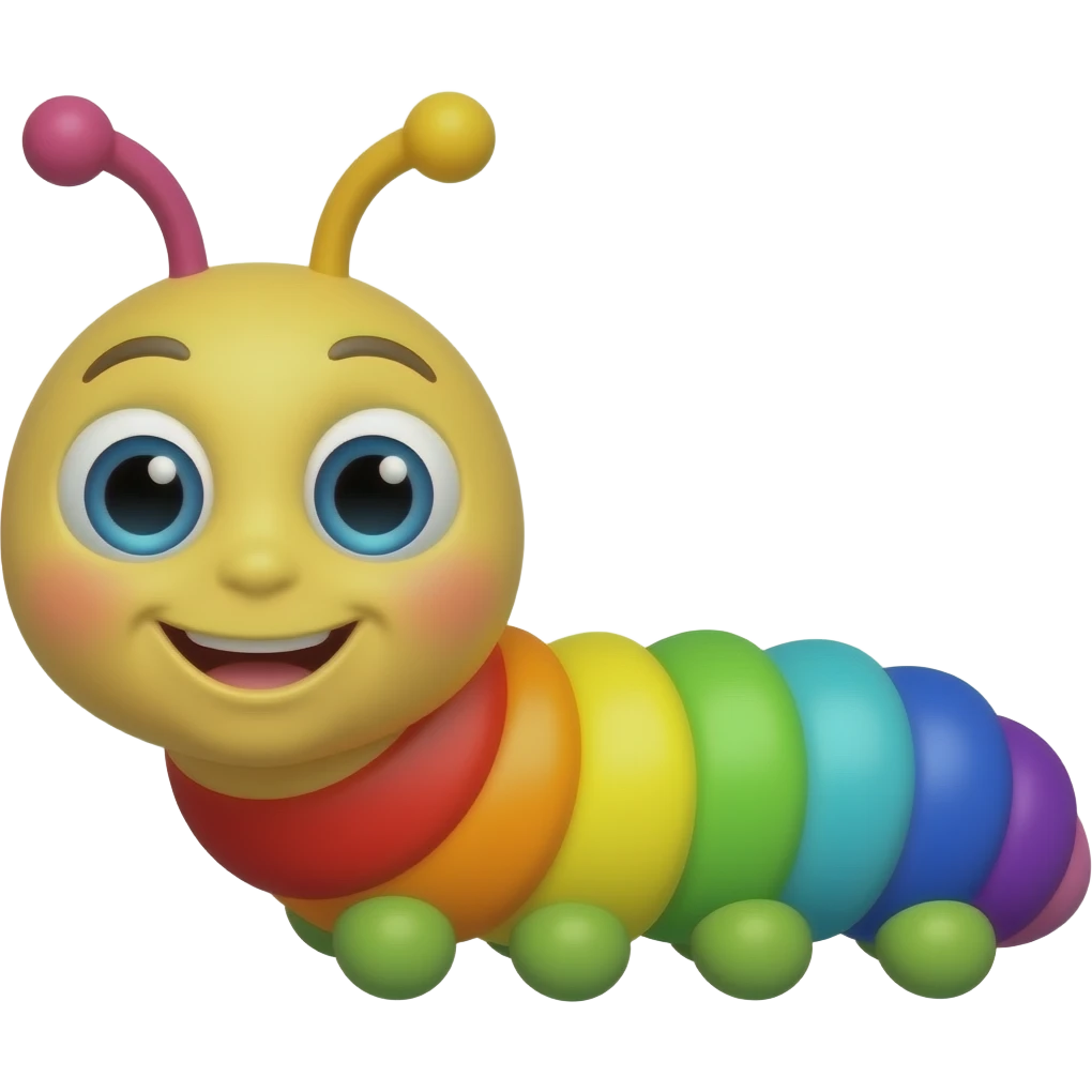 rainbow is Caterpillar emoji