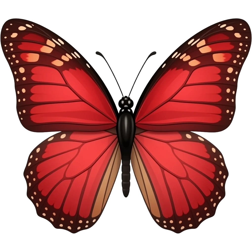 red butterflys emoji