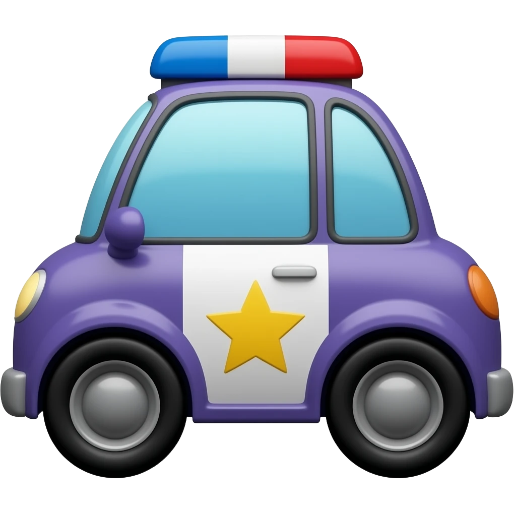 Purple Police Car emoji