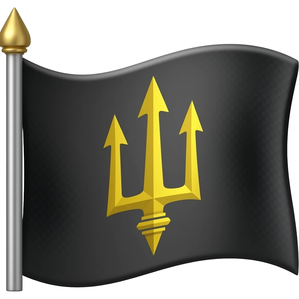 🔱🏴 emoji