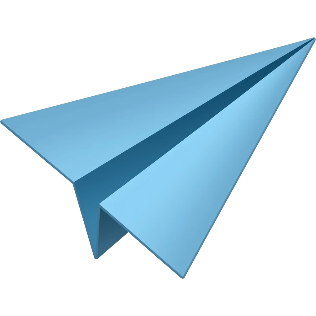 a blue paper plane emoji
