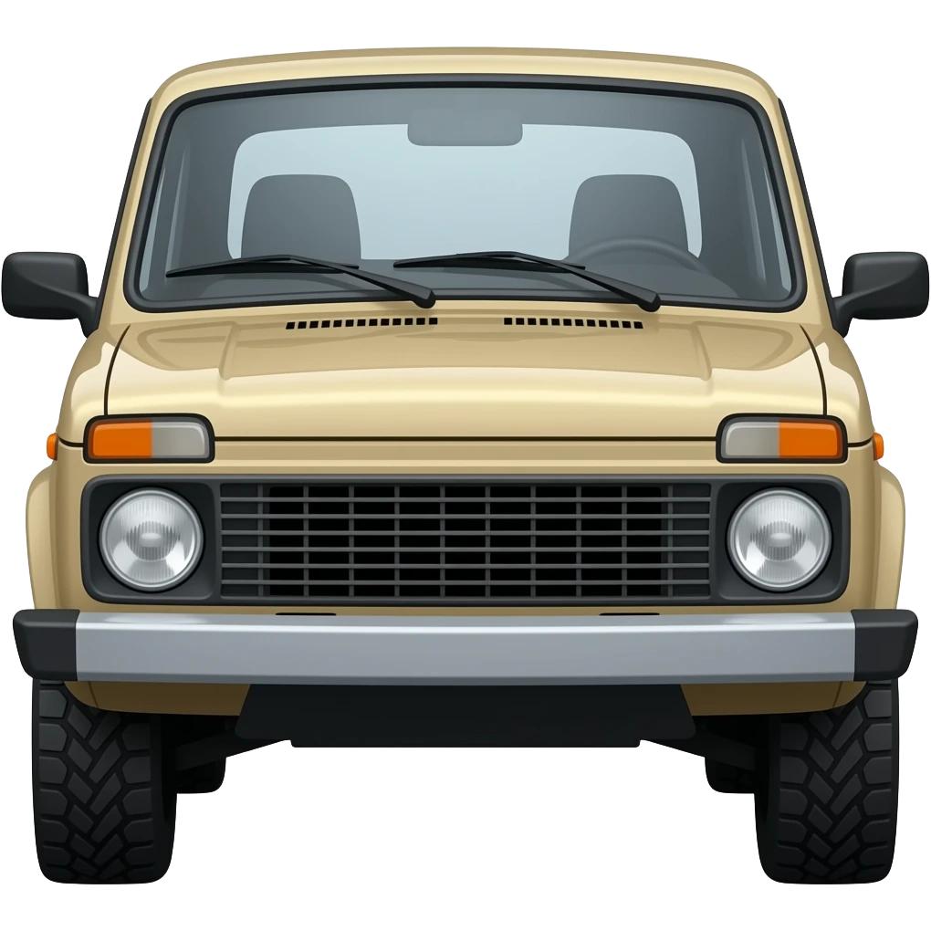 lada niva front, highly detailed hyper realistic emoji