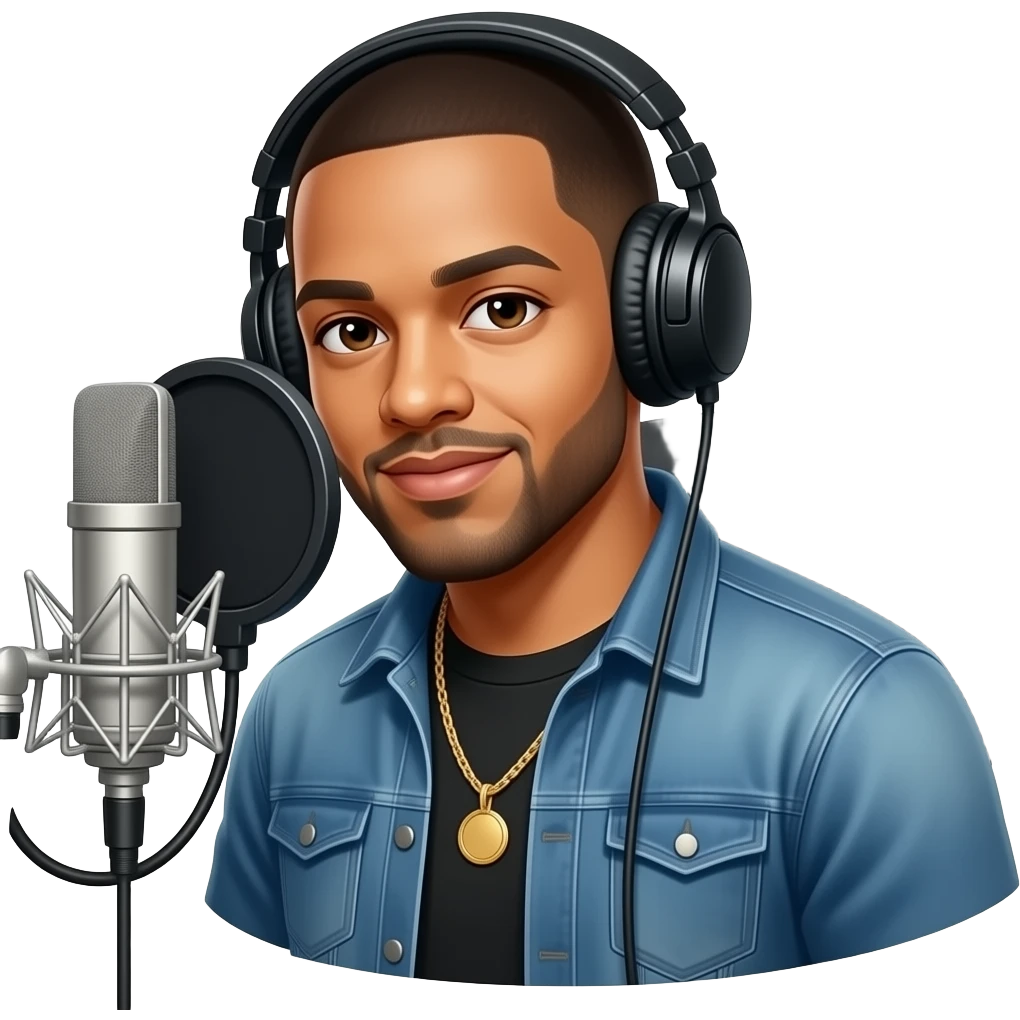 Rapper Drake making music emoji