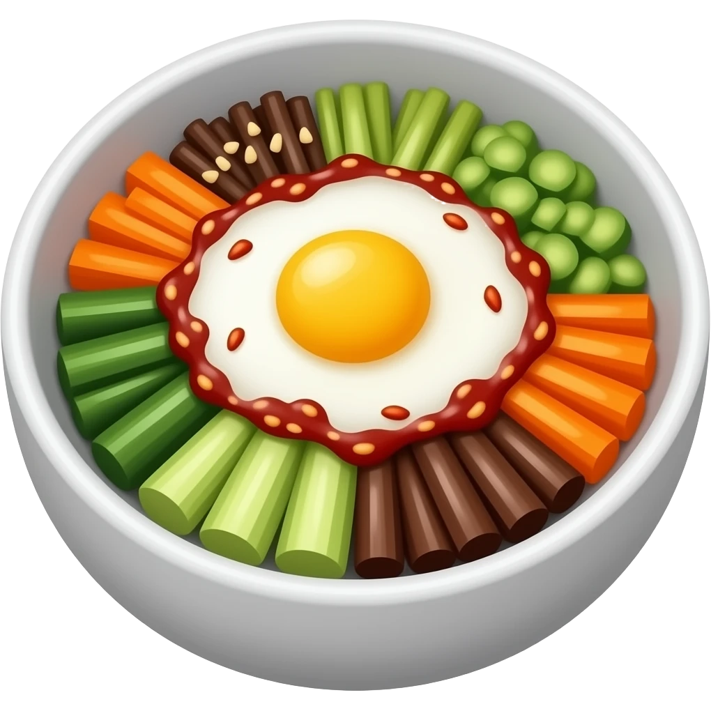 비빔밥 만들어줘 emoji