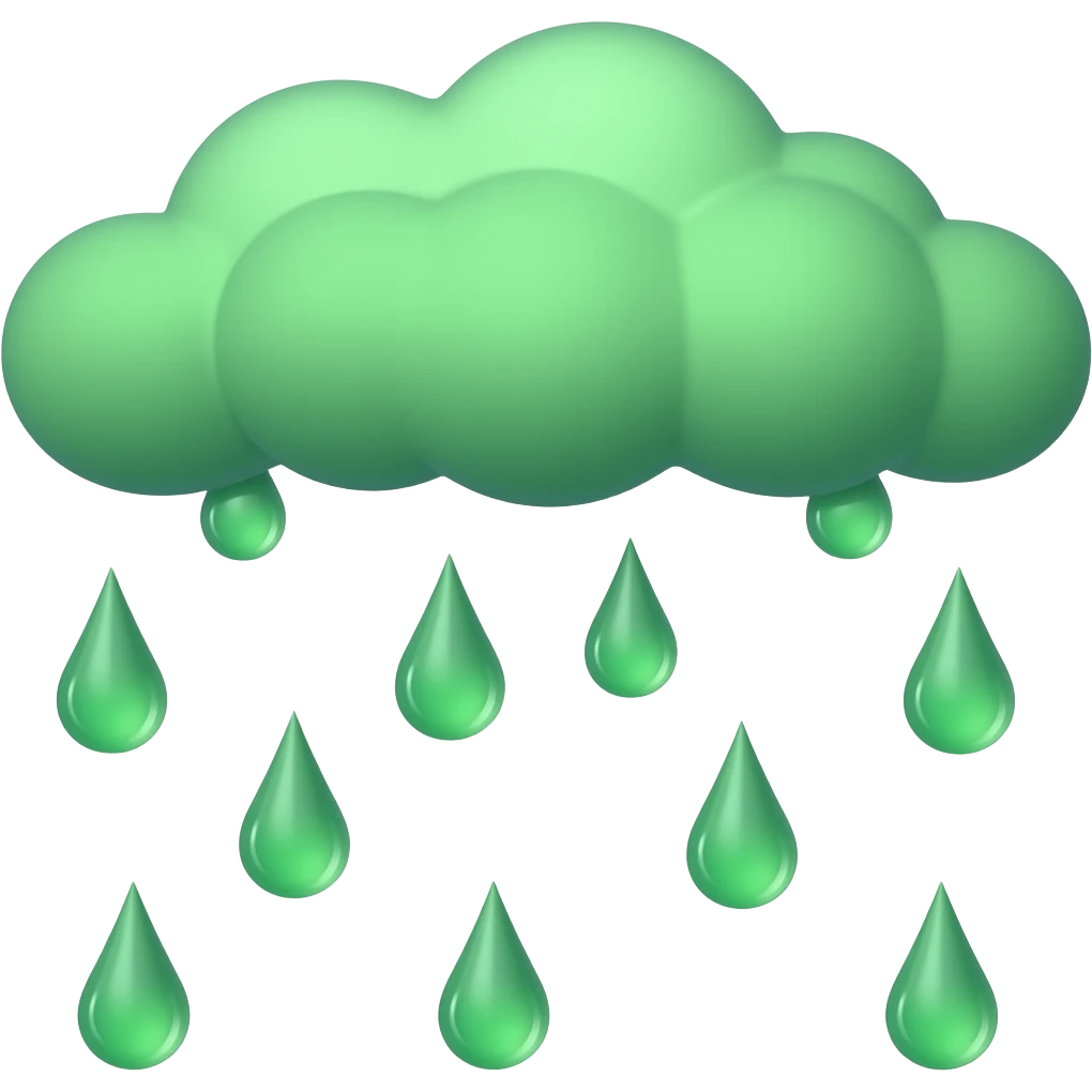 green rain emoji