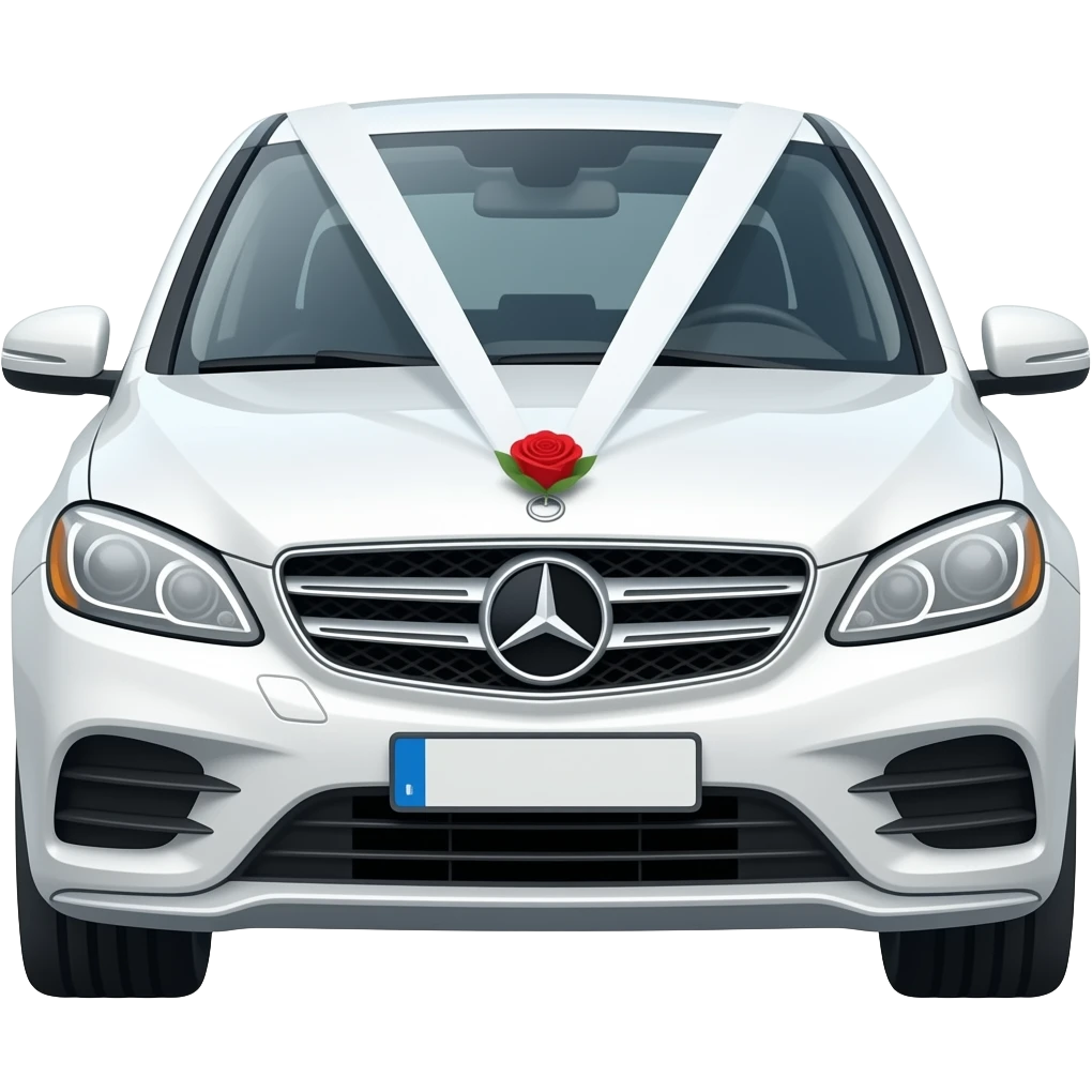 Wedding white  car emoji