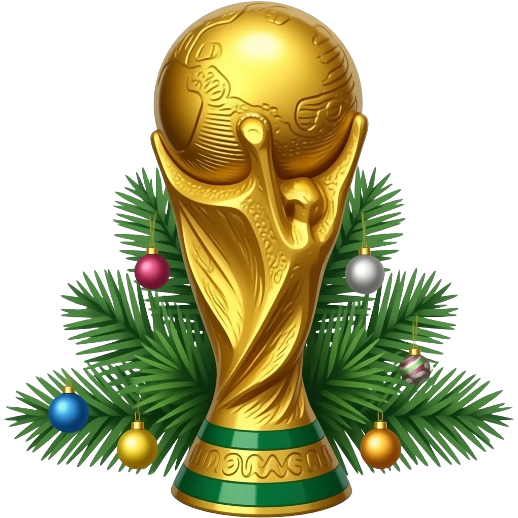 World cup trophy christnas edition emoji