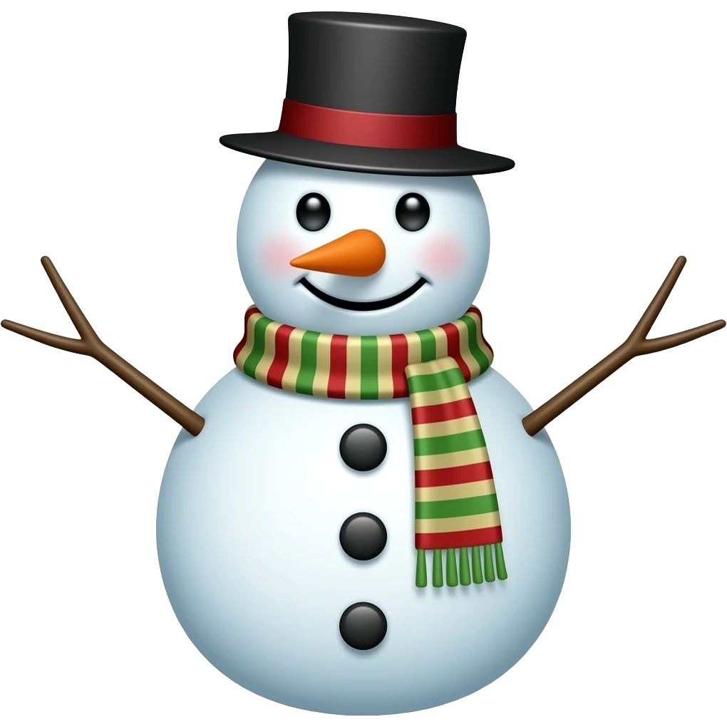 Create high-quality glossy emojis with a vibrant modern style.Make the emojis look premium, shiny, and eye-catching with bright highlights, smooth gradients, soft reflections, and glowing details.  snowman emoji emoji