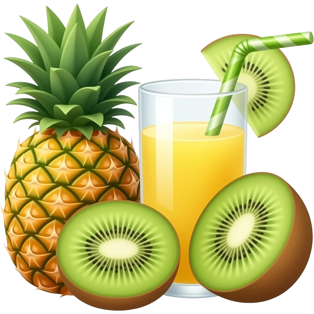 Киви ананас сок emoji