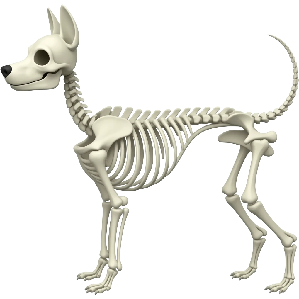 Dog skeleton emoji