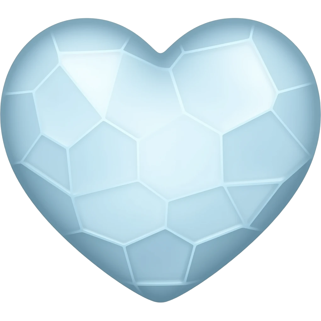 I need an emoji a white heart that looks frozen emoji
