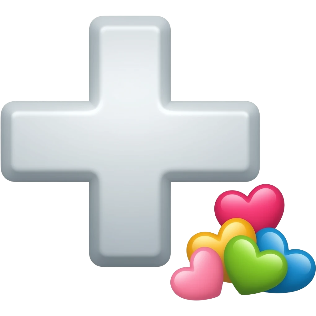 Sa fie un 1+ cu inimi pe langa el.sa fie colorate ca sa postez pe un canal emoji