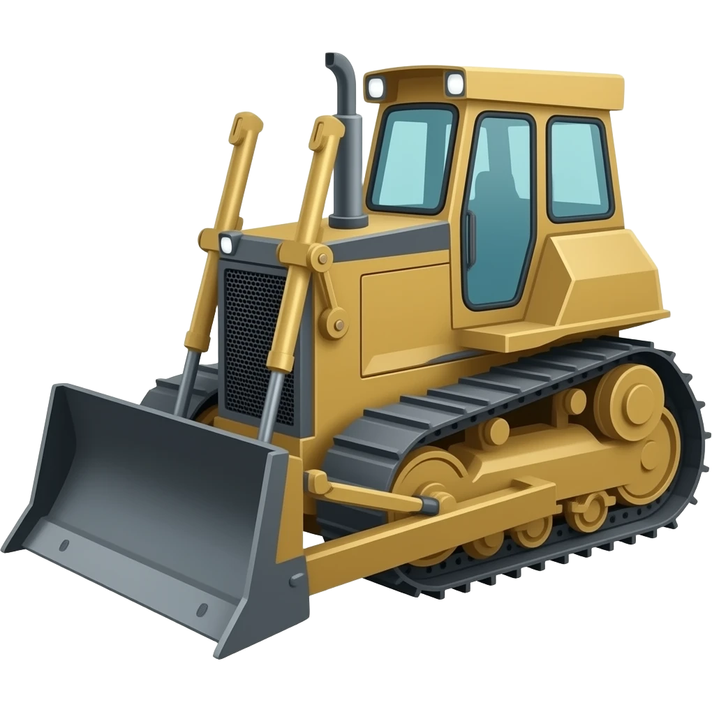 armored bulldozer emoji