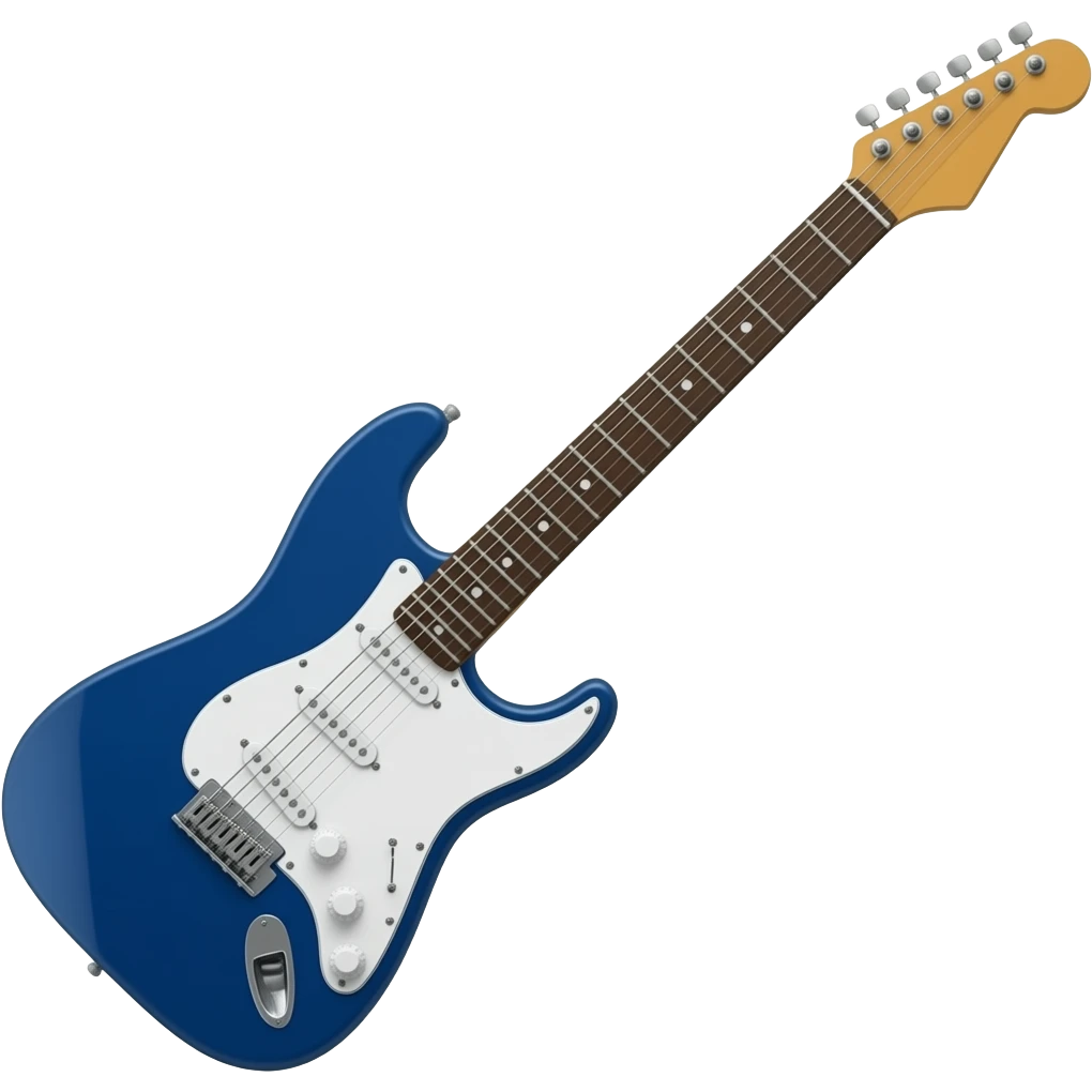Blue electric guitar emoji