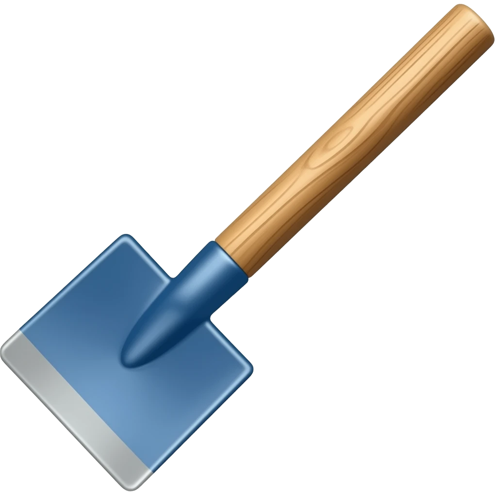blue hoe emoji