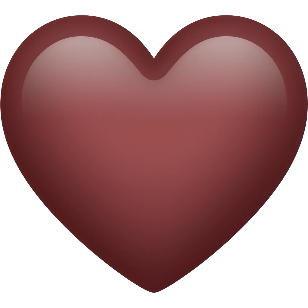 Сердце цвета бургунді смайлик emoji