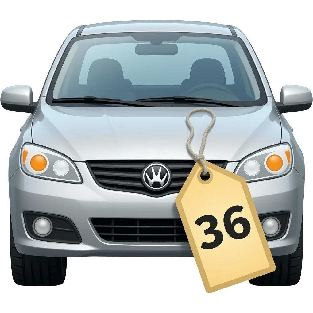 car with price tag emoji