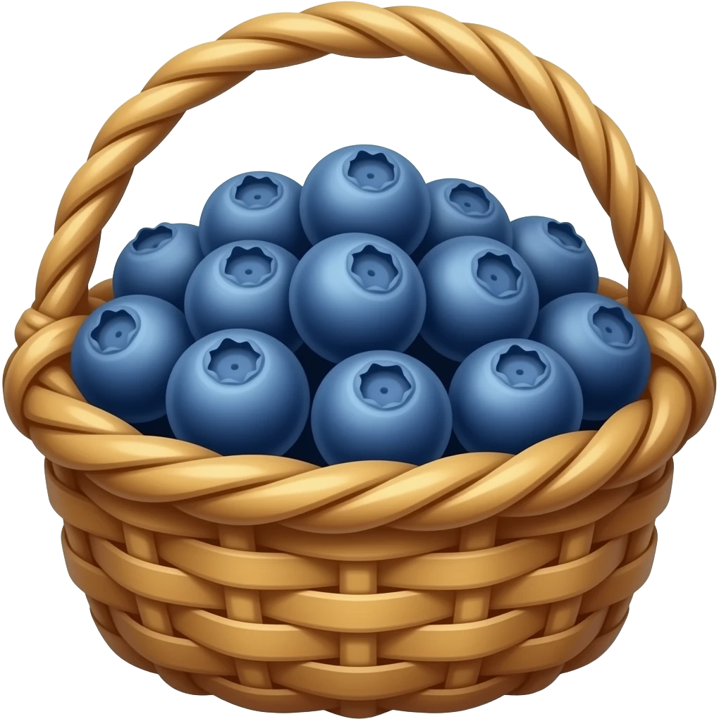 a basket full of blueberries emoji
