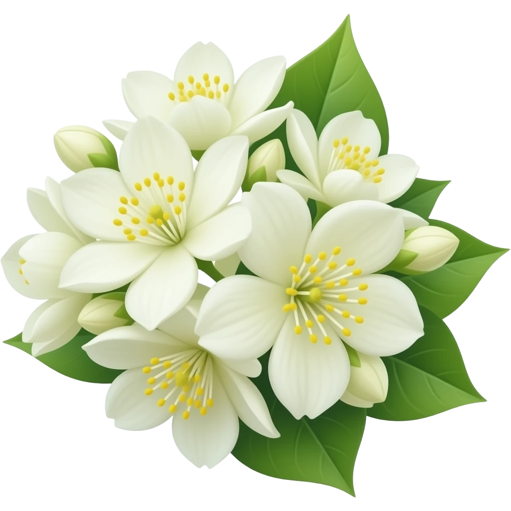 Bunch of jasmine flowers emoji