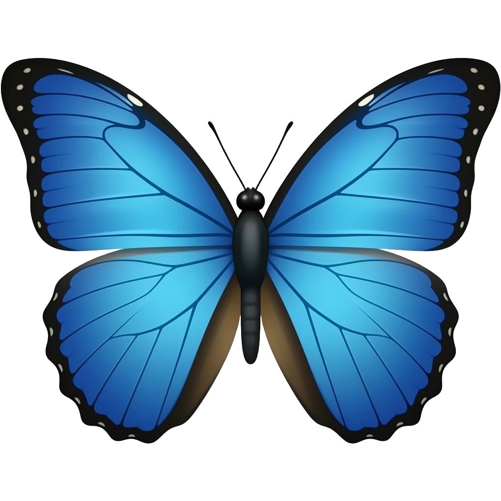 blue butterfly emoji