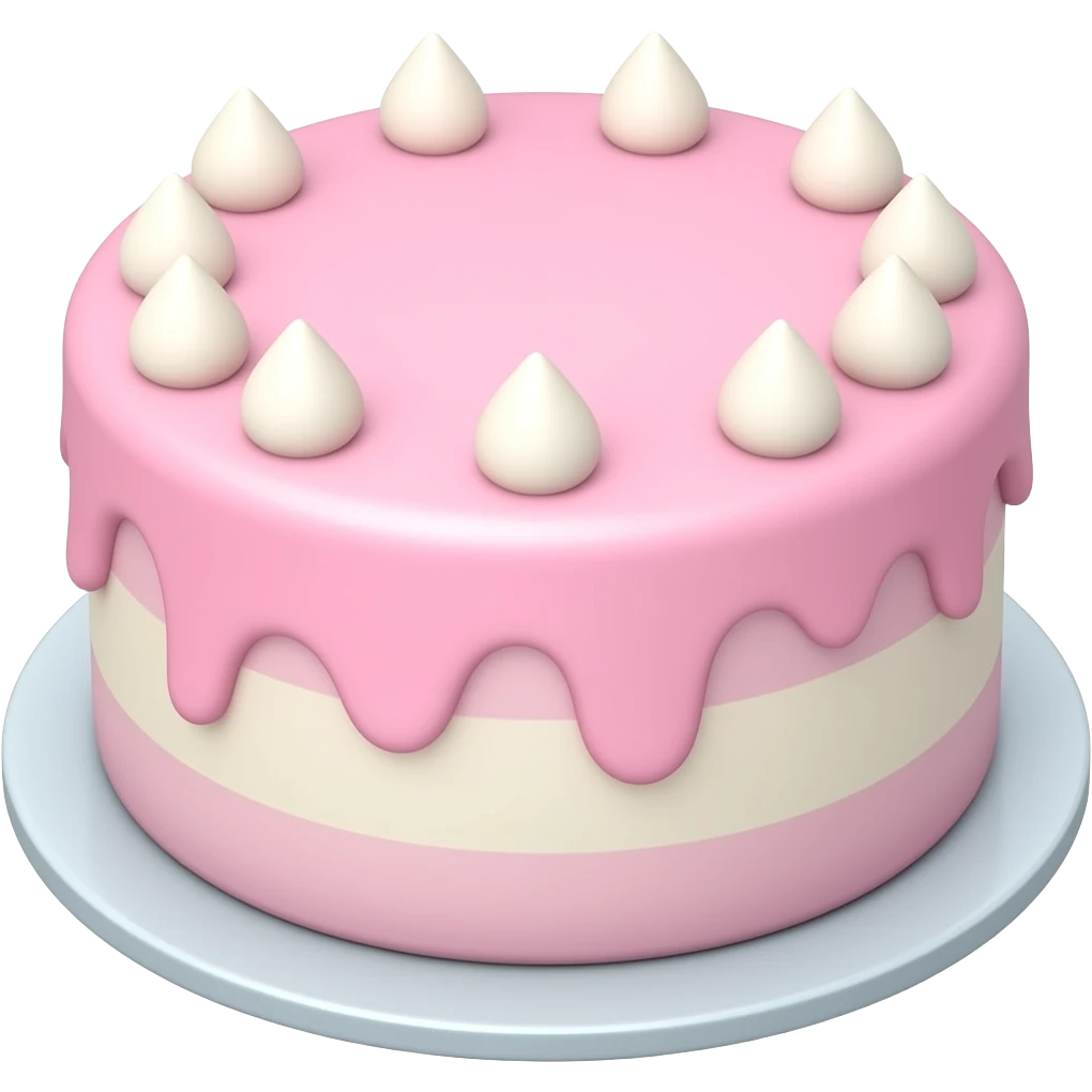 Cake pastel pink emoji