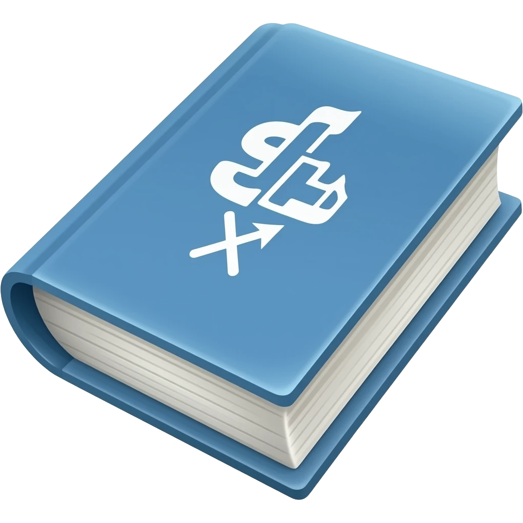 Blue Dictionary language emoji