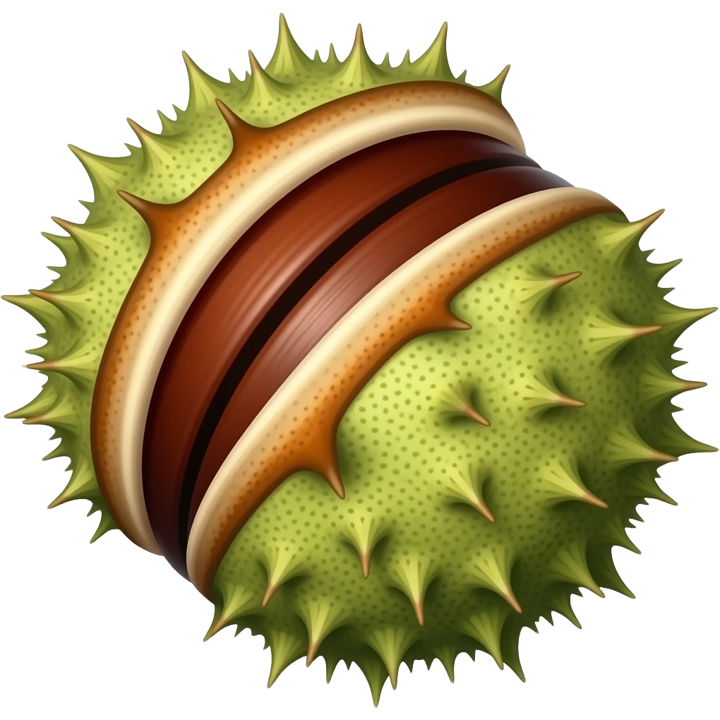 нарисуй реалистичные цветы каштана emoji