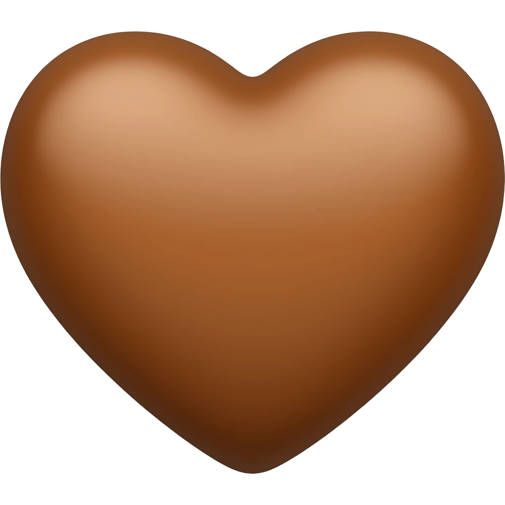 قلب قهوه ای emoji