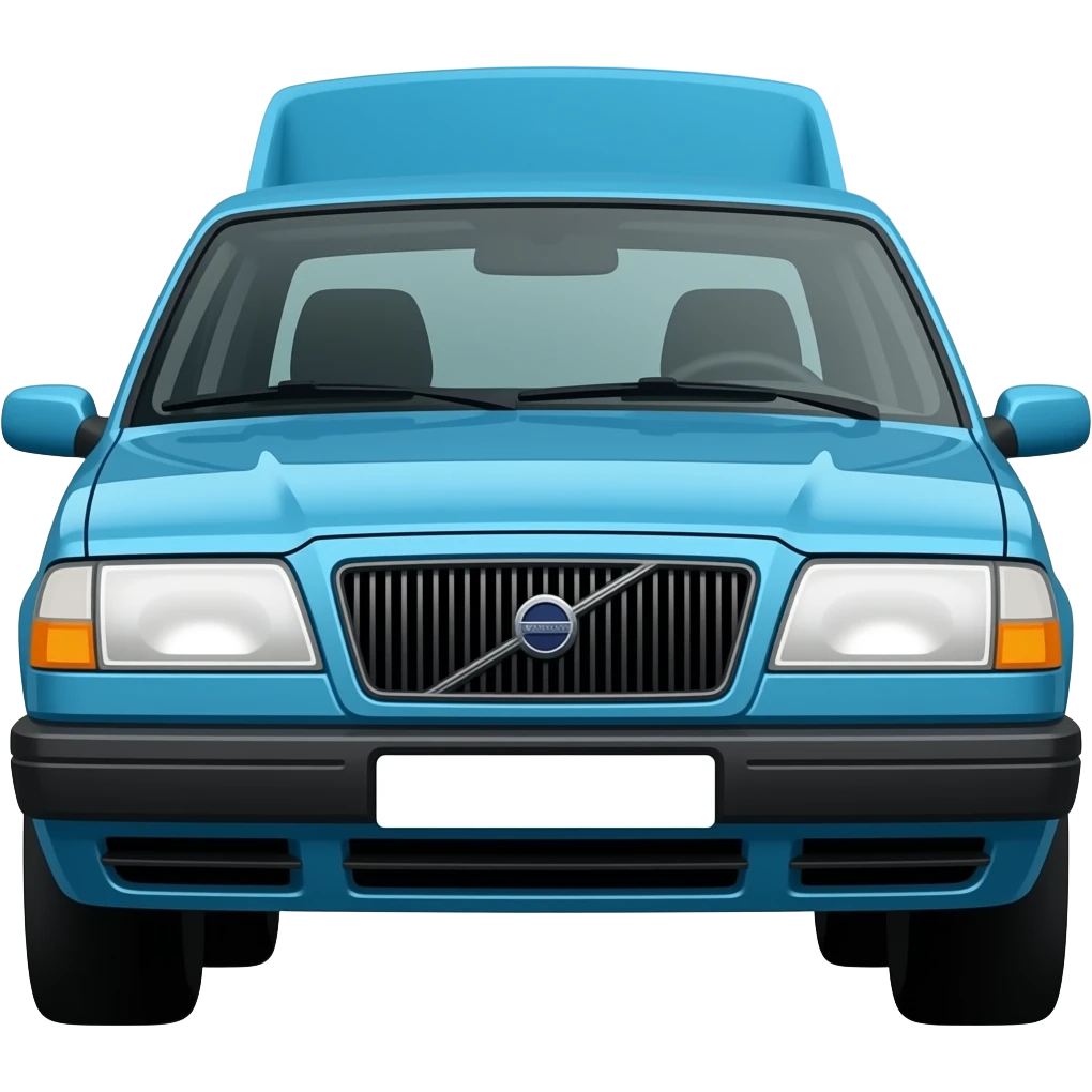 en blå volvo 740 emoji